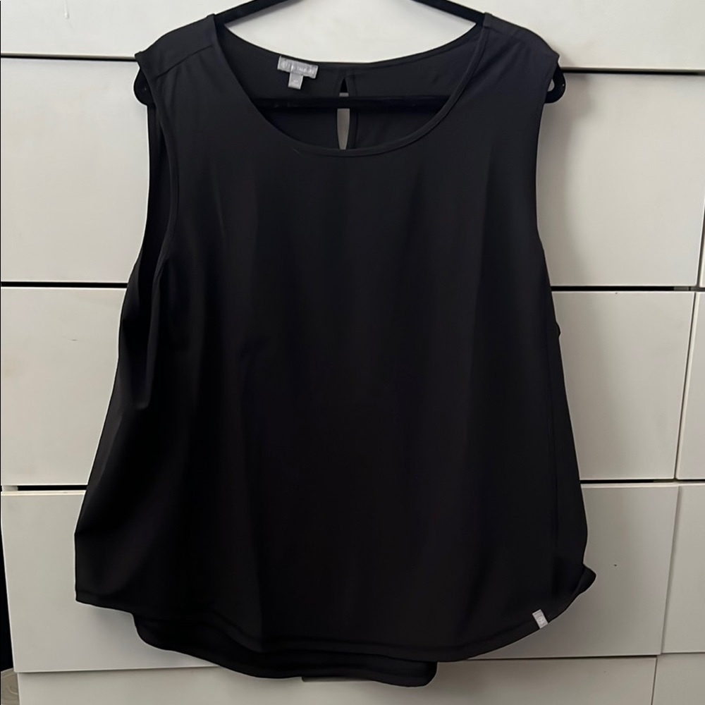 Talbots Black Relaxed Sleeveless Work Out Tank Top